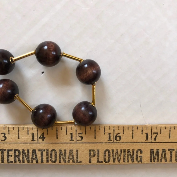 Vtg Vendome Necklace with Wooden Beads - Picture 11 of 11